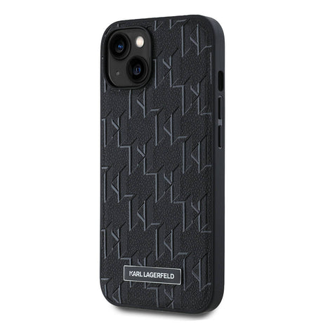 Apple iPhone 14 Kılıf Karl Lagerfeld Orjinal Lisanslı M-safe Şarj Özellikli KL Yazılı Hot Stamp Kapak