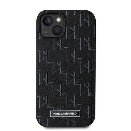 Apple iPhone 14 Kılıf Karl Lagerfeld Orjinal Lisanslı M-safe Şarj Özellikli KL Yazılı Hot Stamp Kapak
