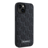 Apple iPhone 14 Kılıf Karl Lagerfeld Orjinal Lisanslı M-safe Şarj Özellikli KL Yazılı Hot Stamp Kapak