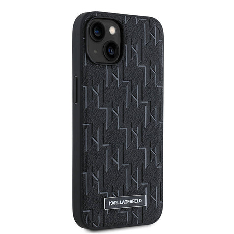 Apple iPhone 14 Kılıf Karl Lagerfeld Orjinal Lisanslı M-safe Şarj Özellikli KL Yazılı Hot Stamp Kapak