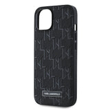 Apple iPhone 14 Kılıf Karl Lagerfeld Orjinal Lisanslı M-safe Şarj Özellikli KL Yazılı Hot Stamp Kapak
