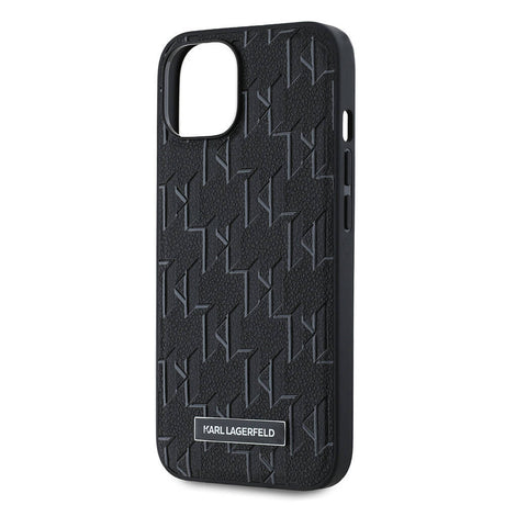 Apple iPhone 14 Kılıf Karl Lagerfeld Orjinal Lisanslı M-safe Şarj Özellikli KL Yazılı Hot Stamp Kapak