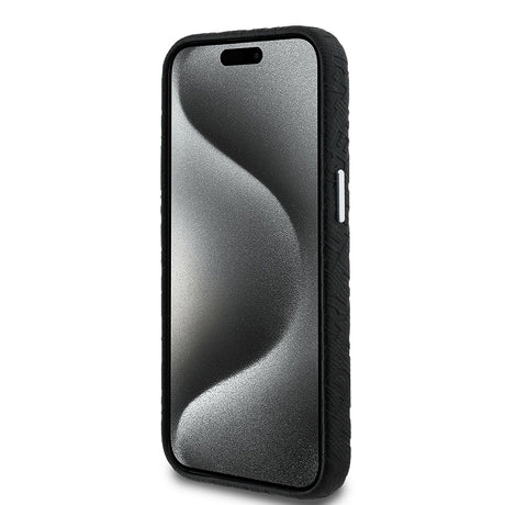 Apple iPhone 14 Kılıf Karl Lagerfeld Orjinal Lisanslı PU Deri Damgalı Metal Yazı Logolu Kapak