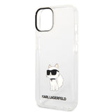 Apple iPhone 14 Kılıf Karl Lagerfeld Transparan Choupette Dizayn Kapak