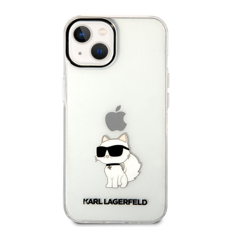 Apple iPhone 14 Kılıf Karl Lagerfeld Transparan Choupette Dizayn Kapak