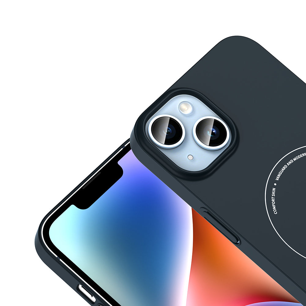 Apple iPhone 14 Kılıf M-Safe Şarj Özellikli Kamera Korumalı Zore Elio Sert PC Kapak