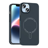 Apple iPhone 14 Kılıf M-Safe Şarj Özellikli Kamera Korumalı Zore Elio Sert PC Kapak