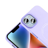 Apple iPhone 14 Kılıf M-Safe Şarj Özellikli Kamera Korumalı Zore Elio Sert PC Kapak