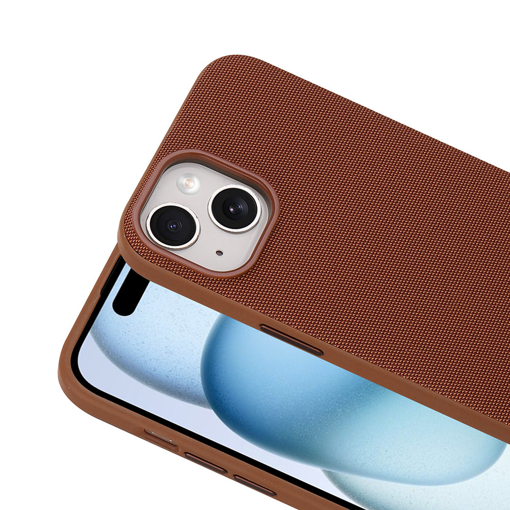 Apple iPhone 14 Kılıf M-Safe Şarj Özellikli Kumaş Tasarımlı Zore Miami Sert PC Kapak