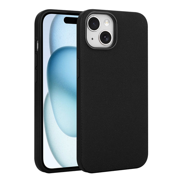 Apple iPhone 14 Kılıf M-Safe Şarj Özellikli Kumaş Tasarımlı Zore Miami Sert PC Kapak