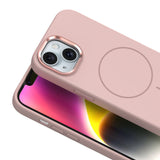Apple iPhone 14 Kılıf M-Safe Şarj Özellikli Metal Kamera Çerçeveli Zore Edi Silikon Kapak