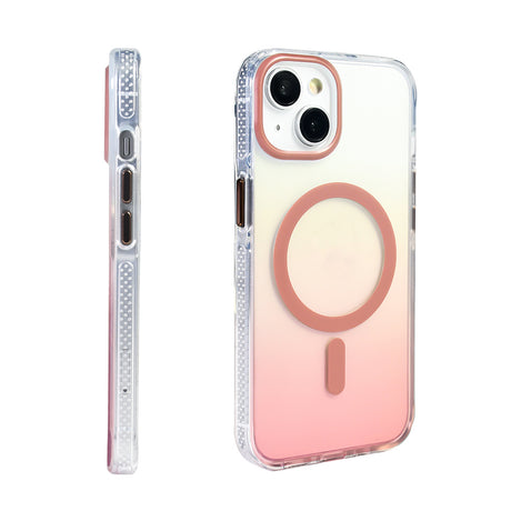 Apple iPhone 14 Kılıf M-safe Şarj Özellikli Transparan Renk Geçişli Zore Toros Kapak