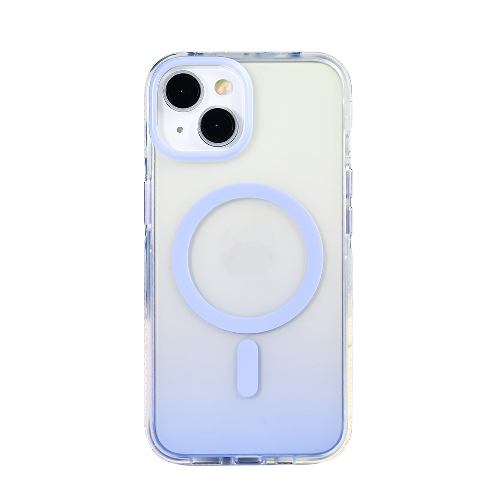Apple iPhone 14 Kılıf M-safe Şarj Özellikli Transparan Renk Geçişli Zore Toros Kapak