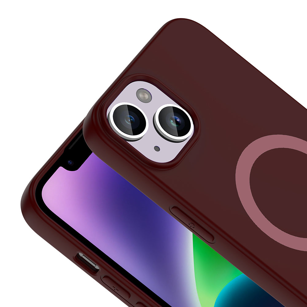 Apple iPhone 14 Kılıf M-Safe Şarj Özellikli Zore Aris Silikon Kapak
