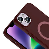 Apple iPhone 14 Kılıf M-Safe Şarj Özellikli Zore Aris Silikon Kapak