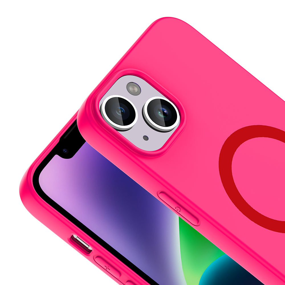 Apple iPhone 14 Kılıf M-Safe Şarj Özellikli Zore Aris Silikon Kapak