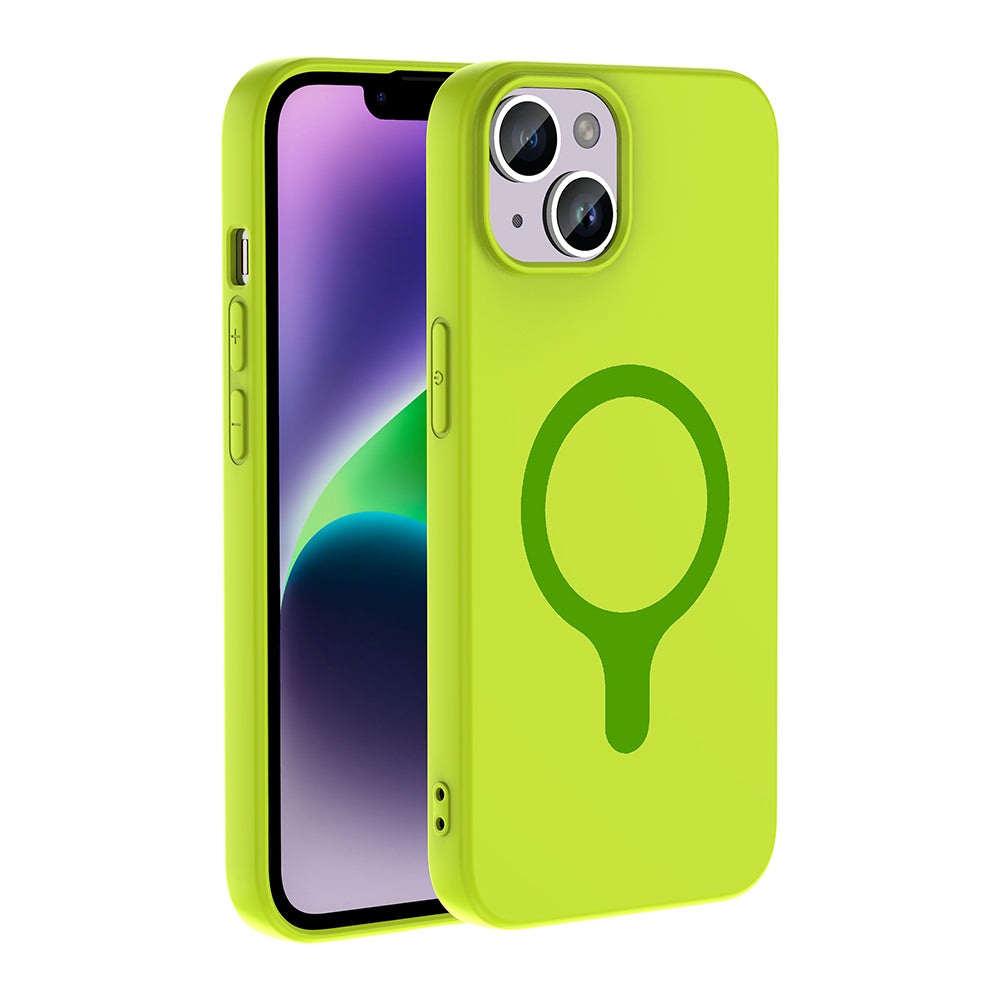 Apple iPhone 14 Kılıf M-Safe Şarj Özellikli Zore Aris Silikon Kapak