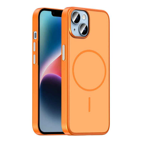 Apple iPhone 14 Kılıf M-Safe Şarj Özellikli Zore Lora PC Kapak