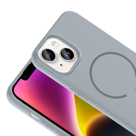 Apple iPhone 14 Kılıf M-safe Şarj Özellikli Zore Meta Kapak