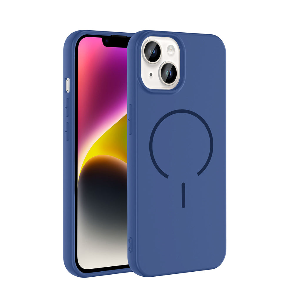 Apple iPhone 14 Kılıf M-safe Şarj Özellikli Zore Meta Kapak