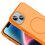Apple iPhone 14 Kılıf M-safe Şarj Özellikli Zore Tea Kapak