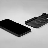 Apple iPhone 14 Kılıf M-safe Şarj Özellikli 1500D Aramid Fiber Pitaka Ultra-Slim Classic Serisi Black-Grey Twill Kapak