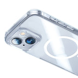 Apple iPhone 14 Kılıf M-safe Şarj Özellikli Benks Magnetic Shiny Glass Serisi Kapak