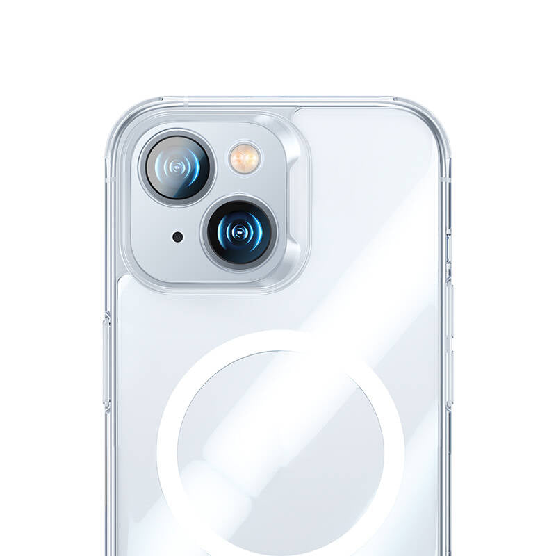 Apple iPhone 14 Kılıf M-safe Şarj Özellikli Benks Magnetic Shiny Glass Serisi Kapak