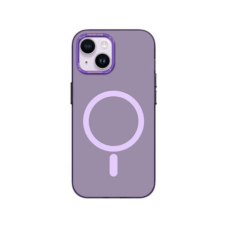 Apple iPhone 14 Kılıf M-safe Şarj Özellikli Metal Kamera Çerçeveli Recci Glaze Serisi Kapak