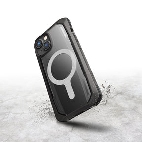 Apple iPhone 14 Kılıf M-safe Şarj Özellikli Raptic Secure Serisi Çift Kat TPU Kenarlı Şeffaf Arka Yüzeyli Kapak