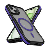 Apple iPhone 14 Kılıf M-safe Şarj Özellikli Renkli Kenar Airbag Şeritli Zore Lamer Kapak