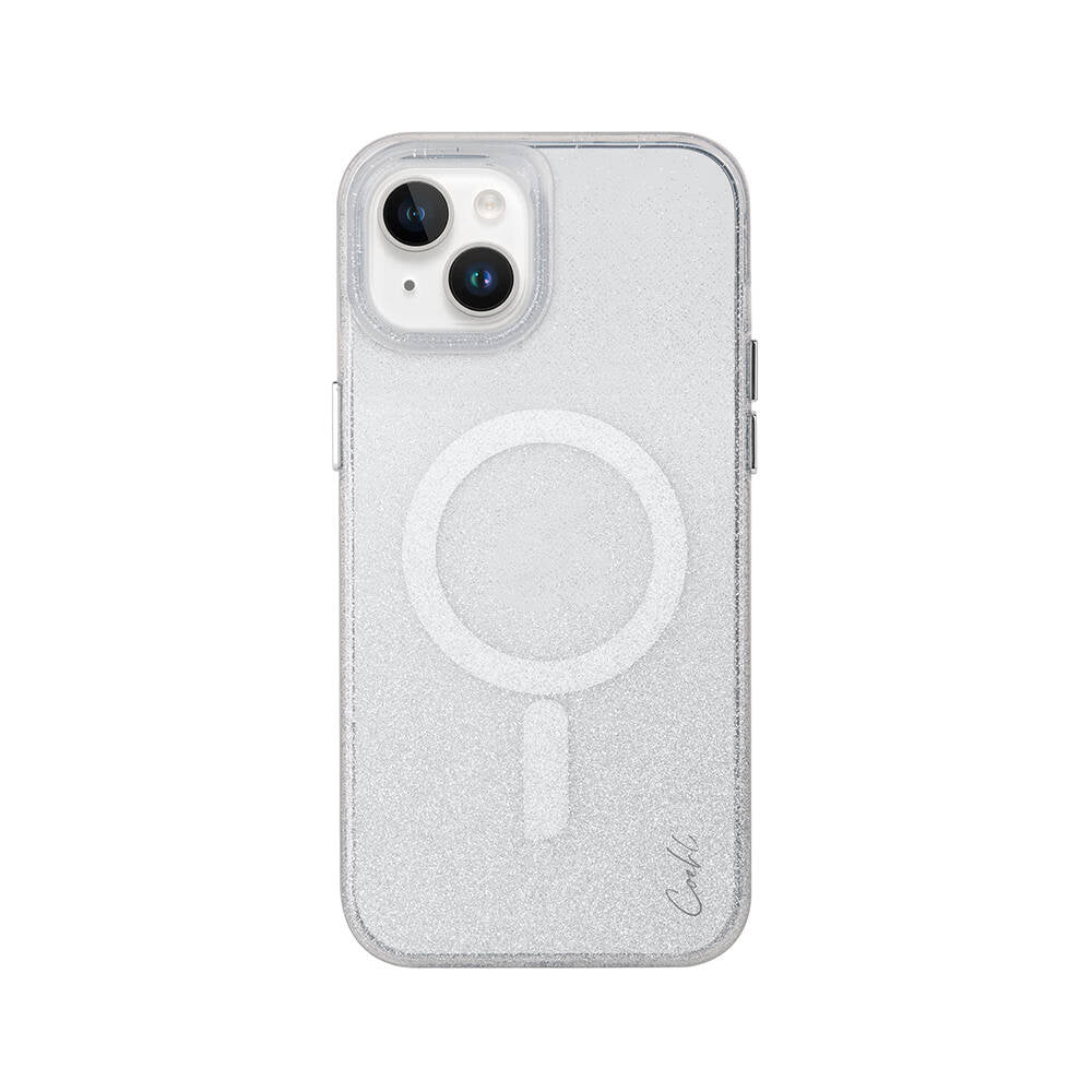 Apple iPhone 14 Kılıf M-safe Şarj Özellikli Simli Arka Yüzey Coehl Lumino Kapak