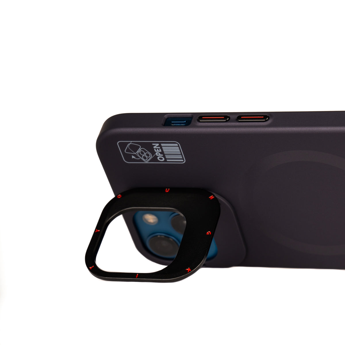 Apple iPhone 14 Kılıf M-safe Şarj Özellikli Standlı YoungKit Hermit Bracket Serisi Kapak