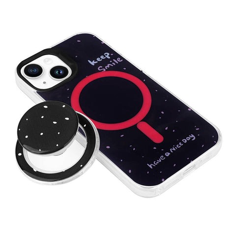Apple iPhone 14 Kılıf M-safe Şarj Özellikli Tak-Çıkar Pop Soketli Zore Tiktok Kapak