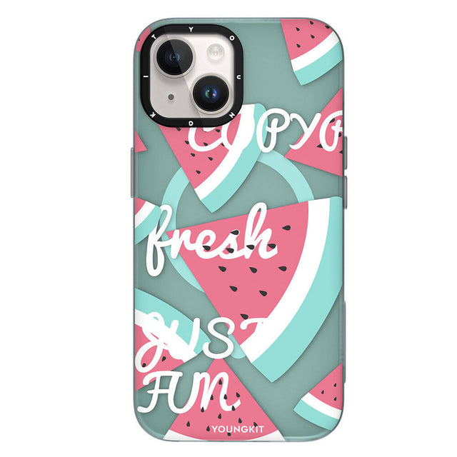 Apple iPhone 14 Kılıf M-safe Şarj Özellikli Yaz Meyvesi Desenli Youngkit Fruity Flavour Serisi Kapak