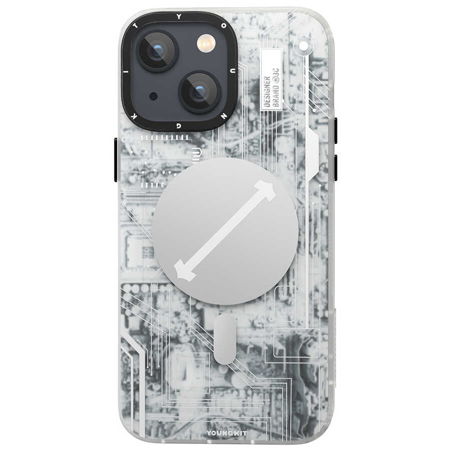 Apple iPhone 14 Kılıf M-safe Şarj Özellikli YoungKit Technology Serisi Kapak