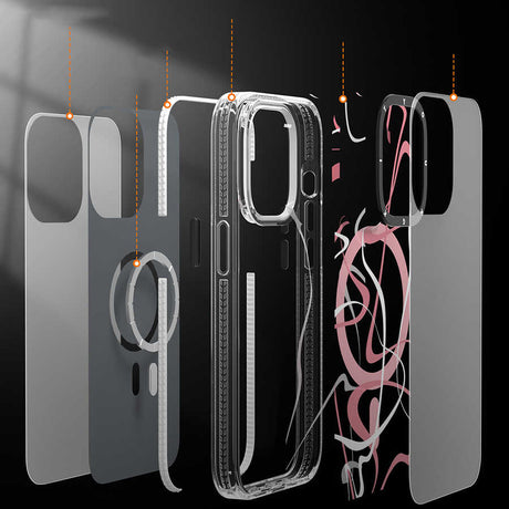 Apple iPhone 14 Kılıf M-safe Şarj Özellikli Youngkit Water-Ink Serisi Kapak