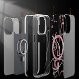 Apple iPhone 14 Kılıf M-safe Şarj Özellikli Youngkit Water-Ink Serisi Kapak