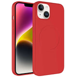 Apple iPhone 14 Kılıf M-safe Wireless Şarj Özellikli Pastel Renk Silikon Zore Plas Kapak