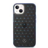 Apple iPhone 14 Kılıf Mercedes Benz Çift Katmanlı Yıldız Desenli Dizayn Kapak