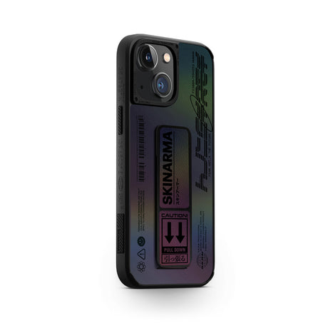 Apple iPhone 14 Kılıf SkinArma Holografik Tasarımlı Standlı Deri Görünümlü Kira Kobai Kapak