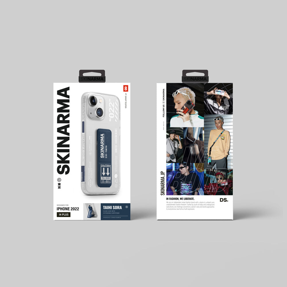 Apple iPhone 14 Kılıf SkinArma Standlı Şeffaf Tasarımlı Taihi Sora Kapak