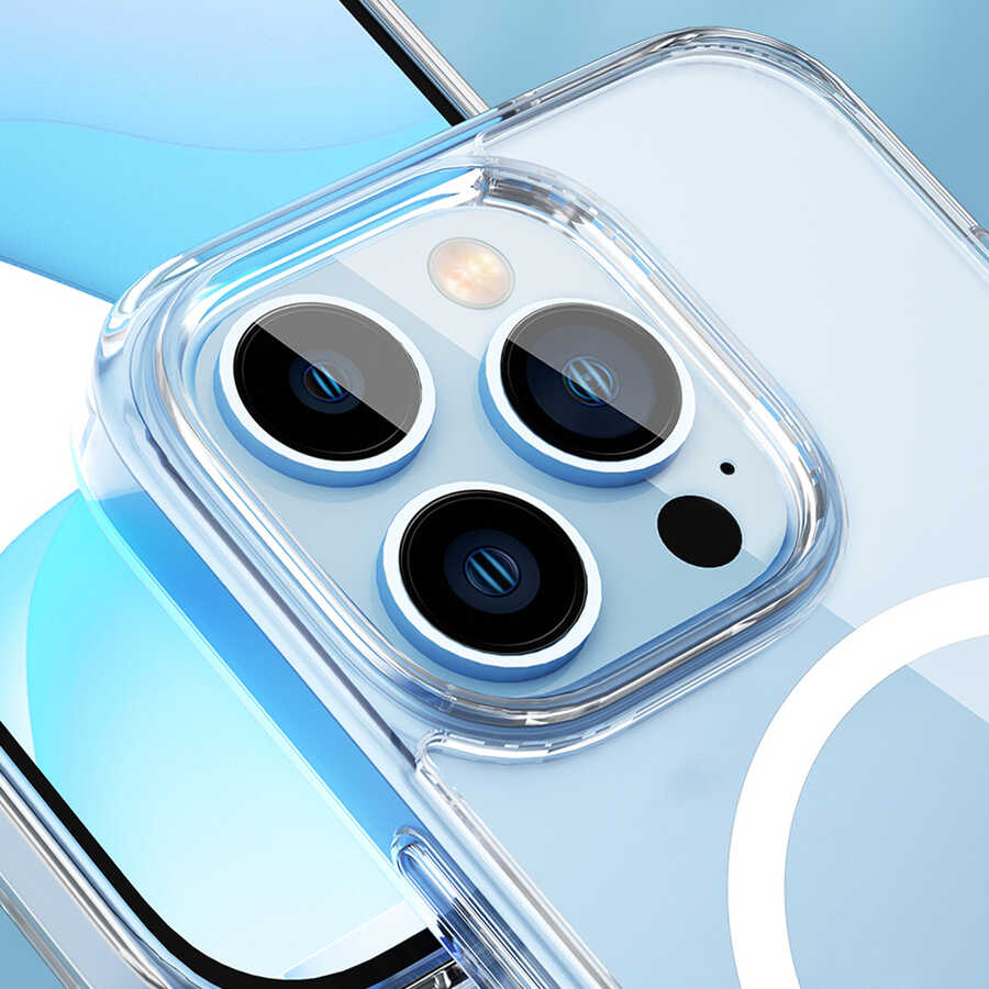 Apple iPhone 14 Kılıf ​​​​​Standlı M-safe Wireless Şarj Özellikli Wiwu Aurora Serisi Kapak