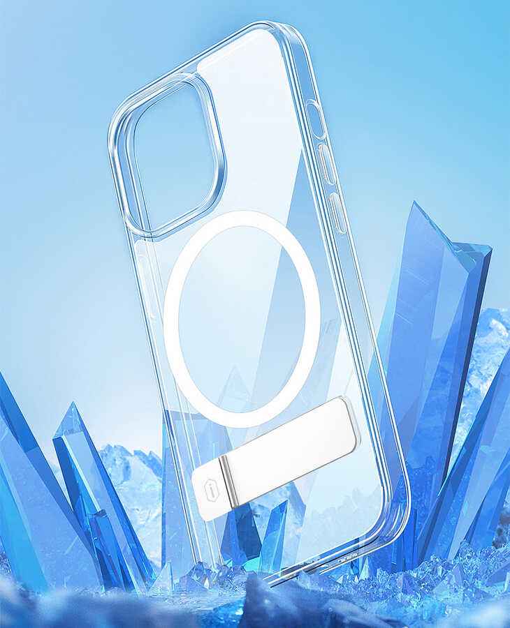 Apple iPhone 14 Kılıf Standlı M-safe Wireless Şarj Özellikli Wiwu Aurora Serisi Kapak