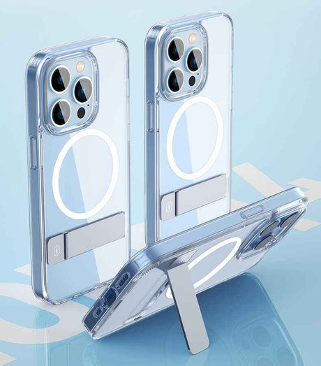 Apple iPhone 14 Kılıf Standlı M-safe Wireless Şarj Özellikli Wiwu Aurora Serisi Kapak