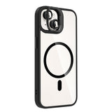 Apple iPhone 14 Kılıf Standlı ve Kamera Lens Hediyeli M-Safe Şarj Özellikli Zore Etro Kapak