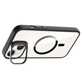 Apple iPhone 14 Kılıf Standlı ve Kamera Lens Hediyeli M-Safe Şarj Özellikli Zore Etro Kapak