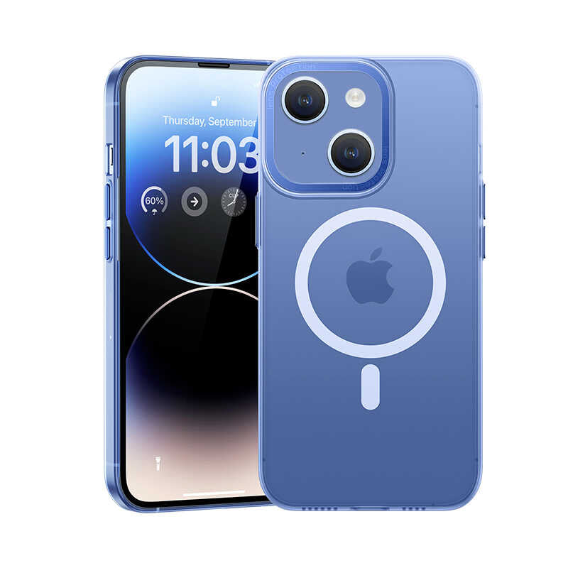 Apple iPhone 14 Kılıf Wireless Şarj Destekli Benks Magnetik Haze Kapak