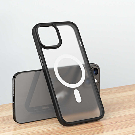 Apple iPhone 14 Kılıf Wireless Şarj Özellikli Zore Hibrit M-safe Kapak