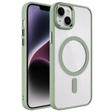 Apple iPhone 14 Kılıf Wireless Şarj Özellikli Zore Krom M-safe Silikon Kapak